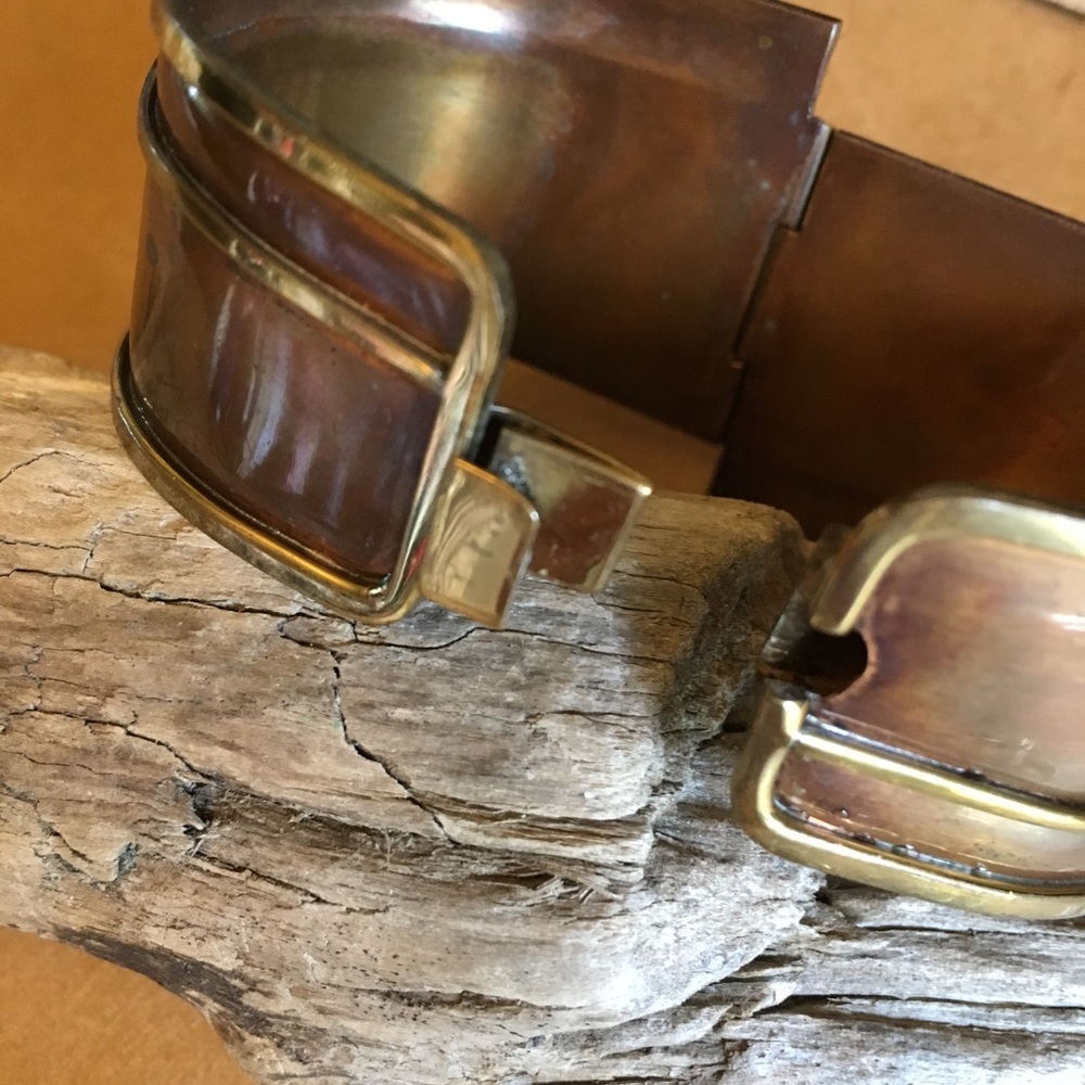 Copper cuff bracelet/earring set from Europe - Picture 3 of 5